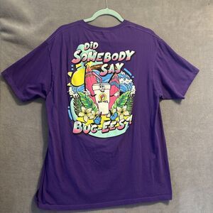 Buc-ee's T-Shirt Did Somebody Say 2023 Size XL Purple Graphic S/S Tropical Tee